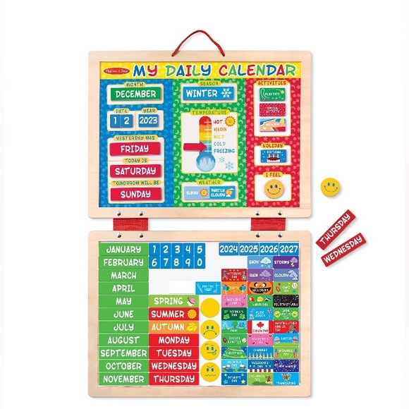 Melissa & Doug My First Daily Magnetic Calendar - Picture 1 of 5